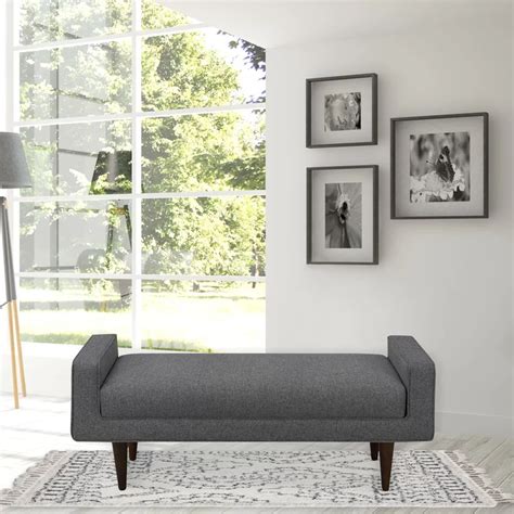 Latitude Run Niord Upholstered Flip Top Storage Bench Wayfair Bench