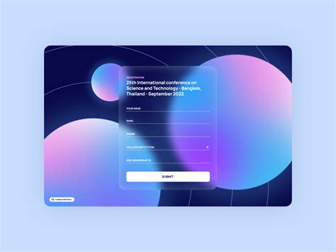 Glassmorphic Form Ui By Rajat Mathew On Dribbble