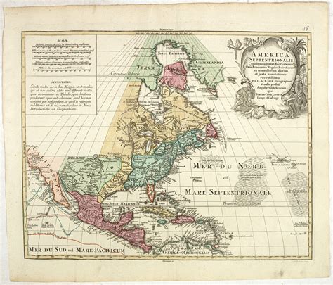 America Septentrionalis Concinnata Juxta Observationes Old Map