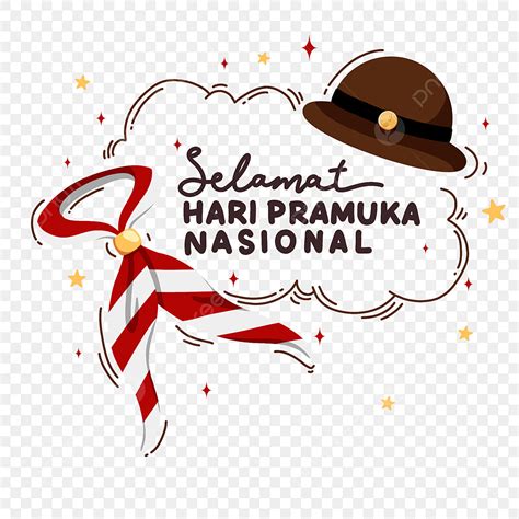 Selamat Hari Pramuka Hd Transparent Hand Drawn Indonesian Scout Hat