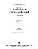 Solutions Manual Introduction To Operations Research Hillier