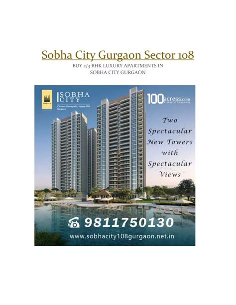 Ppt Sobha City Gurgaon Sector Powerpoint Presentation Free