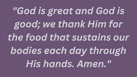 Exploring The God Is Great God Is Good Prayer And Its Sign Prayer