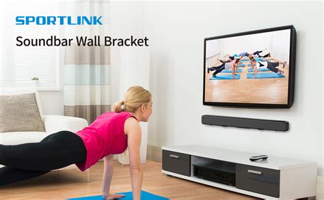 Sportlink Sound Bar Wall Mount Bracket Universal No Slip Metal