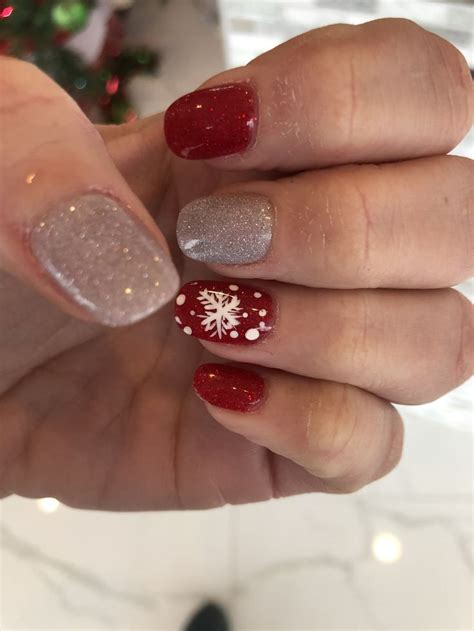 Christmasnails Dippowder Dip Powder Nails Holiday Nails Winter