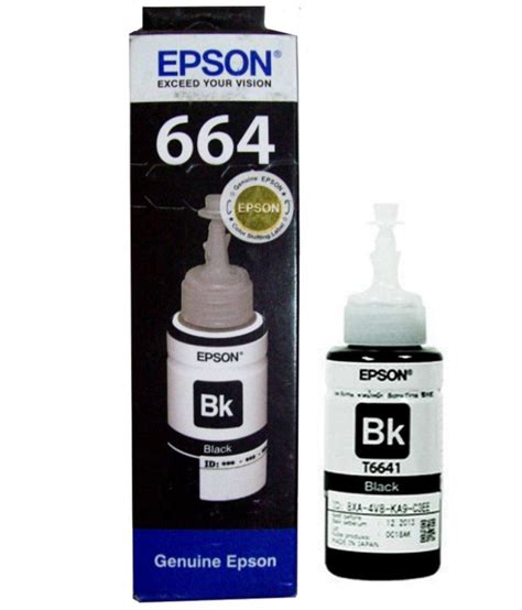 Epson Ink T6641 Black Ink 70 Ml For L100 L110 L200 L210 L300 L350