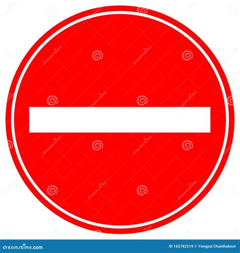 No Entry Traffic Road Symbol Sign Vector Illustration Isolate On