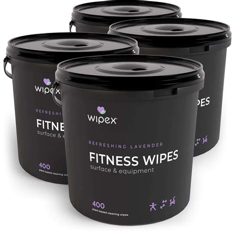 Wipex 400ct Natural Gym Wipes For Fitness Equipment Portable Dispens