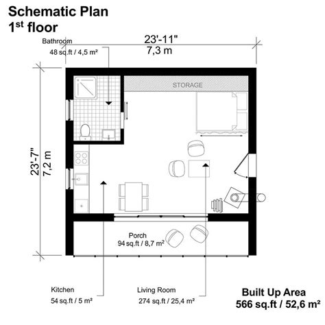 Small Flat Roof House Plans