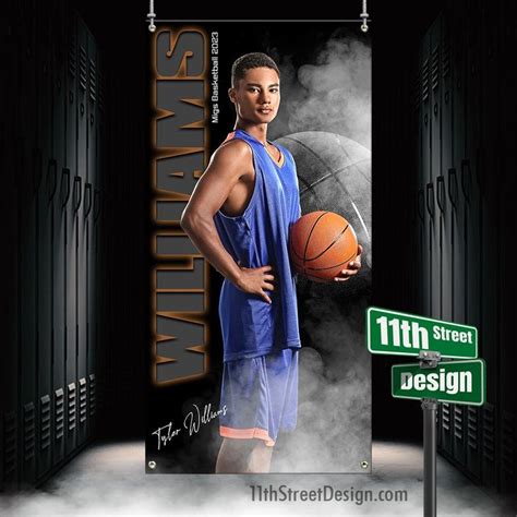 Custom-printed Vinyl Basketball Banner, Weatherproof High School Senior ...