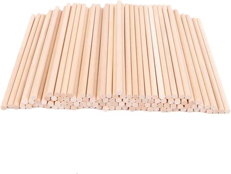 100pcs Wooden Rods Craft Supplies Sticks Natural Wood Round Sticks