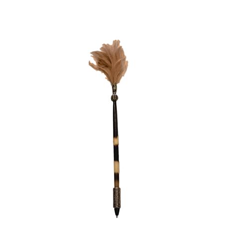 Porcupine Quill Pen With Ostrich Feather Trophy Room Collection