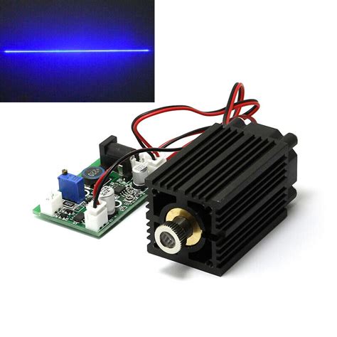 450nm 2W Focusable Blue Dot Line Cross Laser Diode Module Cooling Fan