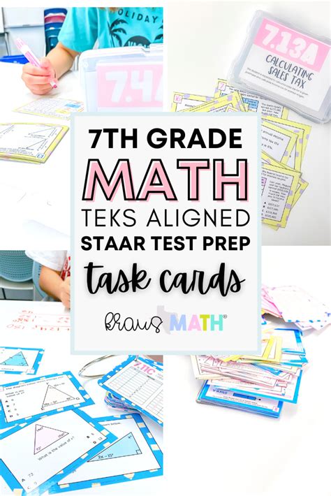 Th Grade Math Staar Test Prep Task Cards Supporting Teks Bundle