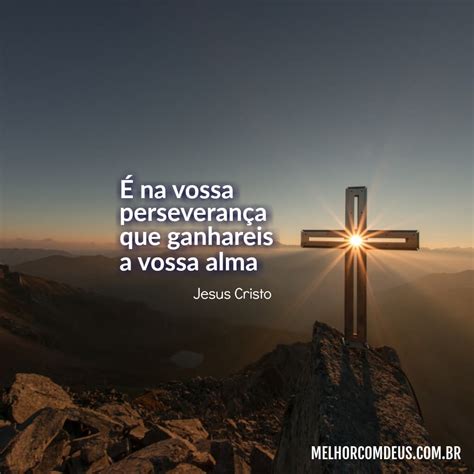 É na vossa perseverança que ganhareis a vossa alma Jesus Cristo