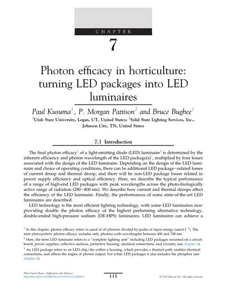 Pdf Photon Efficacy In Horticulture