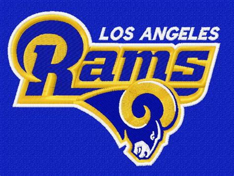 Los Angeles Rams logo machine embroidery design