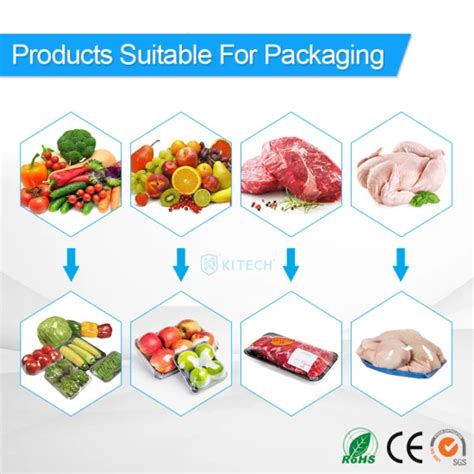 Automatic Horizontal Fresh Fruits Vegetables Food Tray Stretch Cling