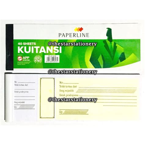 Jual Biji Buku Kwitansi Paperline Kt B Besar X Cm Kuitansi