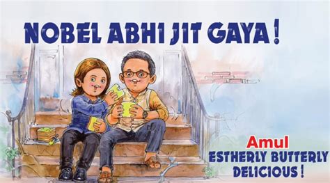 Amul Dedicates Topical Ad To Abhijit Banerjee And Wife Esther Duflo On