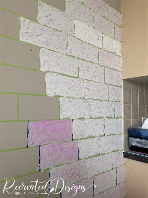 How to Make a Beautiful Faux Brick Wall for Under $50! - Recreated Designs