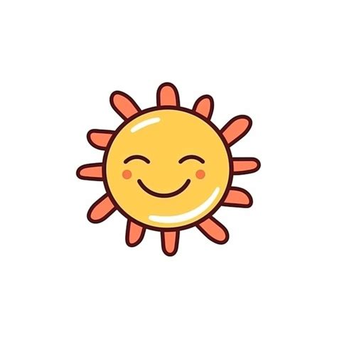 Um Sol De Desenho Animado Um Sorriso No Rosto Generativo Ai Foto