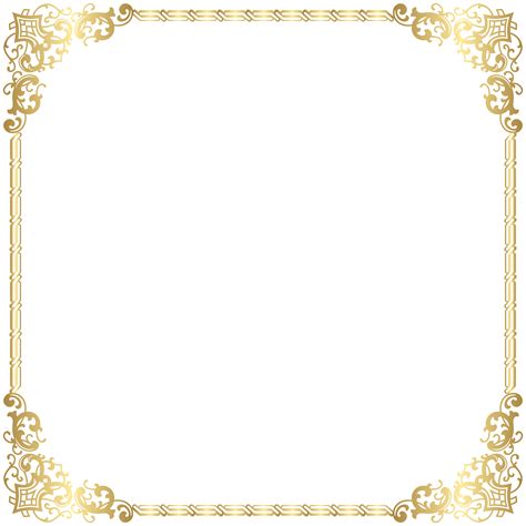 Gold Border Frame Png Clip Art Image Gallery Yopriceville High Images