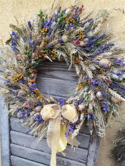 Dried Floral Wreath For Homemade Door Decor