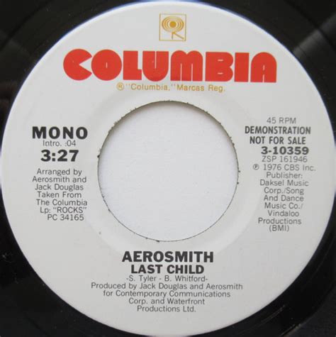 Aerosmith – Last Child (1976, Pitman Pressing, Vinyl) - Discogs