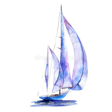 Sailboat Watercolor Stock Illustrations 2 947 Sailboat Watercolor