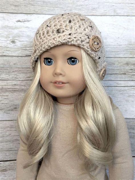 Diy Crochet Pattern 18 Inch Doll Button Cloche Hat Pdf 27 Tricot