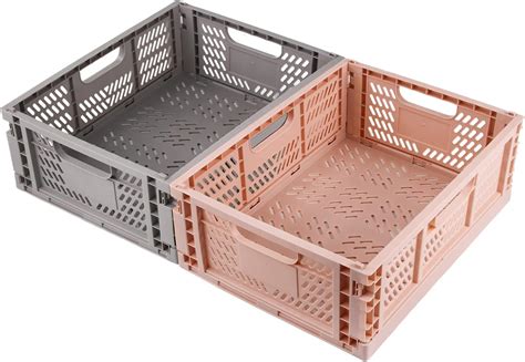 Spesh Lot De Caisses Rangement Pliable Cagettes Plastique Empilable