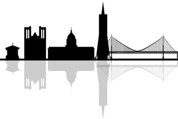 Portland Skyline Silhouette at GetDrawings | Free download