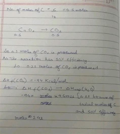 The Heats Of Combustion Of Carbon Hydrogen And Ethane Are