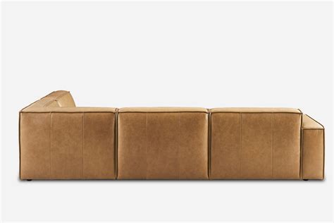 Jonathan Leather Extended Side Chaise Sectional Castlery Australia