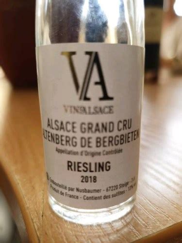 VinsAlsace Riesling Alsace Grand Cru Altenberg De Bergbieten Vivino US