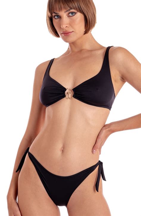 Bikini Brassiere Con Accessorio Tinta Unita Taglia L Colore Bianco Slip