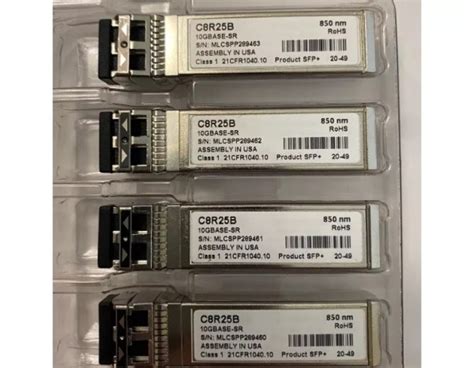 HPE C8R25A MSA 10GB SR ISCSI SFP 4PK Transceiver Refurbished