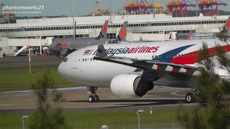 Malaysia Airlines A330 300 Take Off 16r Sydney Airport Youtube