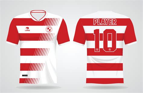 Premium Vector Sports Red White Minimalist Jersey Template For Team