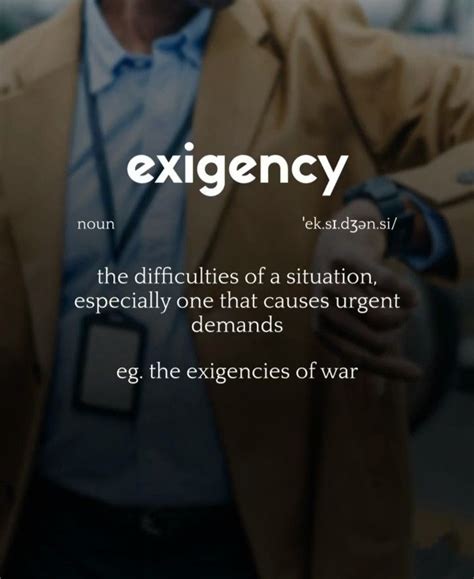 Exigency English Vocabulary Words