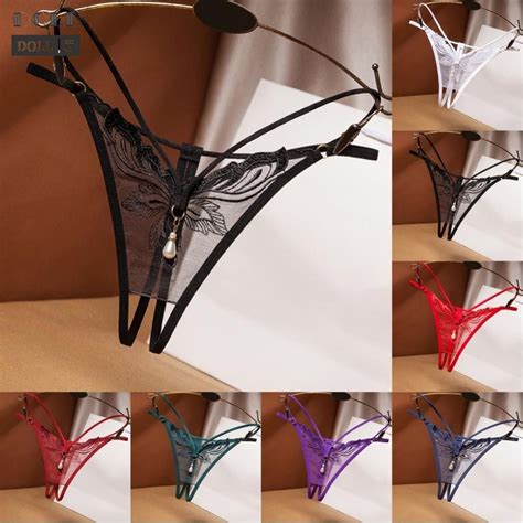 New Sexy Women Lace Sheer Lingerie Knickers G String Thongs Panties