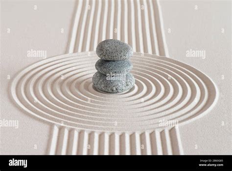 Japanese Zen Garden Textured Sand Hi Res Stock Photography And Images