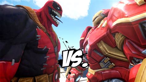 Hulkbuster Vs Venompool Epic Battle Youtube