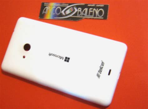 SCOCCA POSTERIORE Per MICROSOFT LUMIA 535 BIANCO COVER COPRI BATTERIA