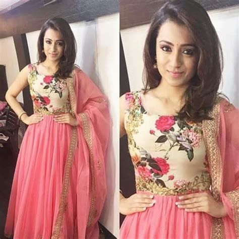 Trisha Party Wear Floral Print Indian Gowns Dresses Dresses Fashion