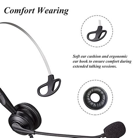 Usb Monaural Headset With Noise Cancelling Microphone Volume Adjuster And Mute Control For