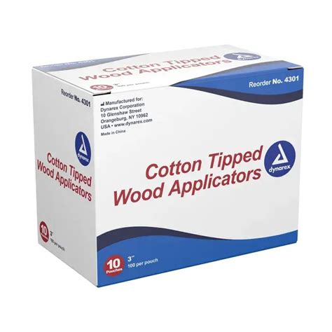 Dynarex Cotton Tipped Wood Applicators Inch At Ritewaymed