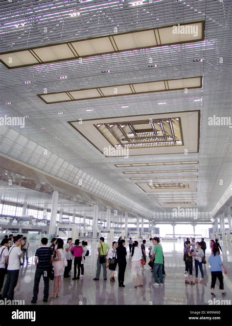 People Visit The Nanjing South Railway Station Part Of The Beijing