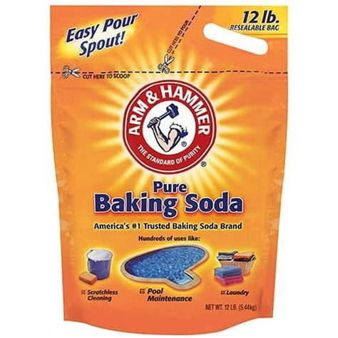 New Arm And Hammer 12 Lb Baking Soda 100 Sodium Bicarbonate Re Sealable